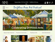 Tablet Screenshot of driftlessareaartfestival.com